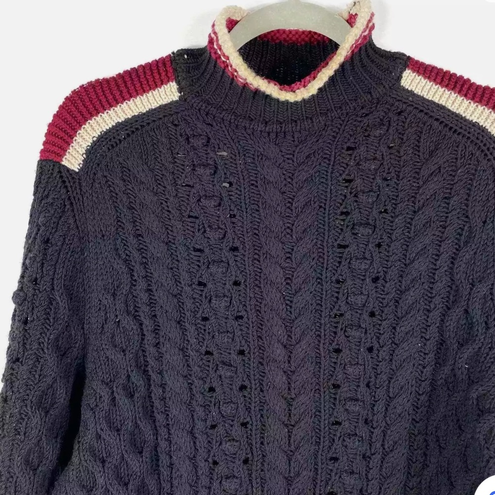 Isabel Marant Navy Blue Cable Knit Sweater - Picture 5 of 5